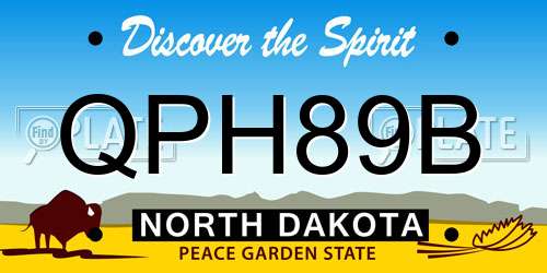 QPH89B North Dakota License Plate