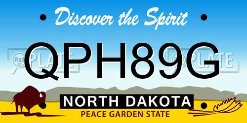 QPH89G North Dakota License Plate