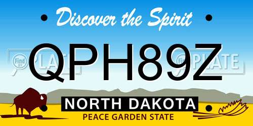 QPH89Z North Dakota License Plate