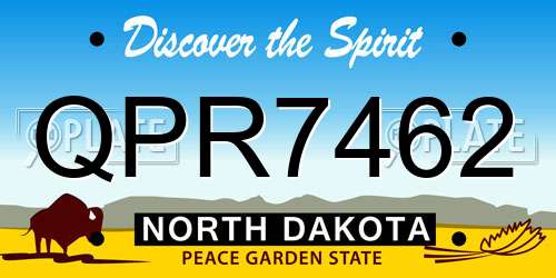 QPR7462 North Dakota License Plate