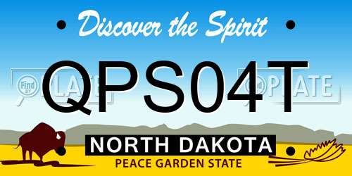 QPS04T North Dakota License Plate