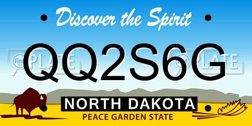 QQ2S6G North Dakota License Plate