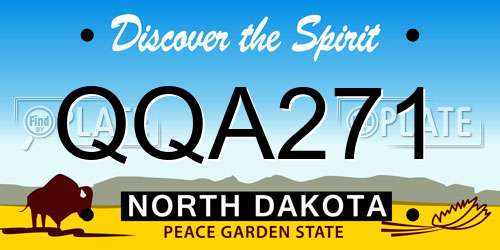 QQA271 North Dakota License Plate