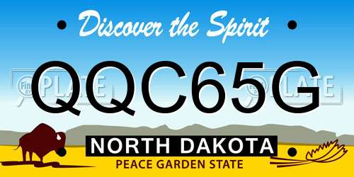 QQC65G North Dakota License Plate