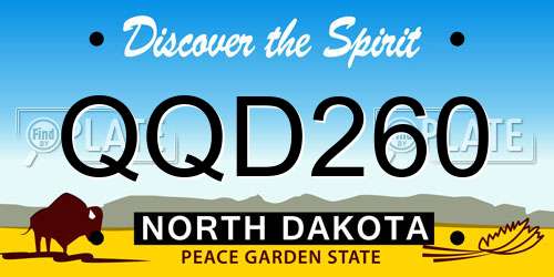 QQD260 North Dakota License Plate