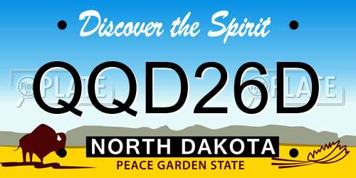 QQD26D North Dakota License Plate