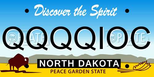 QQQQIOC North Dakota License Plate