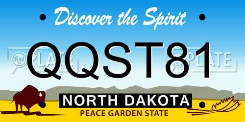 QQST81 North Dakota License Plate