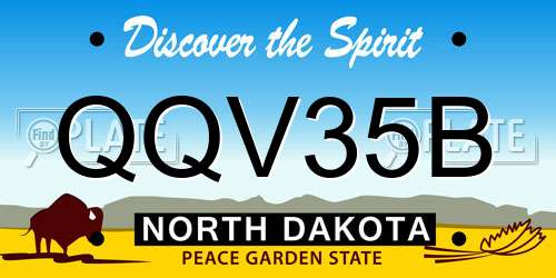 QQV35B North Dakota License Plate