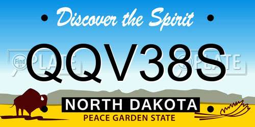 QQV38S North Dakota License Plate