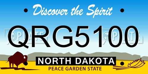 QRG5100 North Dakota License Plate