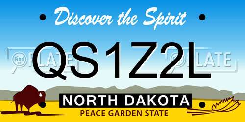 QS1Z2L North Dakota License Plate