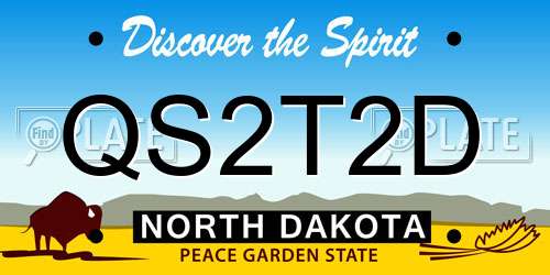 QS2T2D North Dakota License Plate