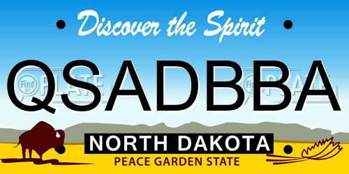 QSADBBA North Dakota License Plate