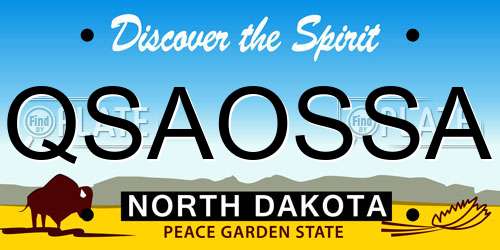 QSAOSSA North Dakota License Plate