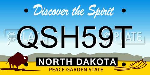 QSH59T North Dakota License Plate
