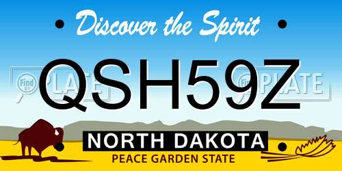 QSH59Z North Dakota License Plate