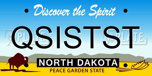 QSISTST North Dakota License Plate