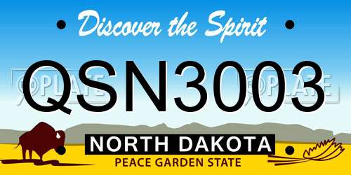 QSN3003 North Dakota License Plate