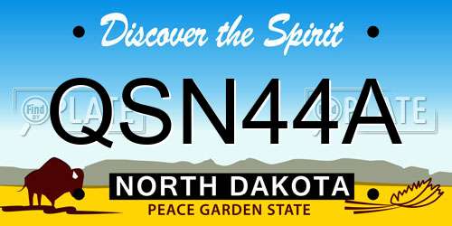QSN44A North Dakota License Plate