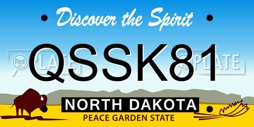 QSSK81 North Dakota License Plate