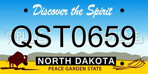 QST0659 North Dakota License Plate