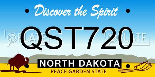 QST720 North Dakota License Plate