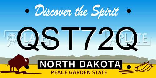 QST72Q North Dakota License Plate