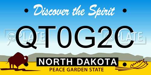 QT0G2C North Dakota License Plate