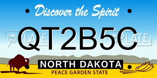 QT2B5C North Dakota License Plate