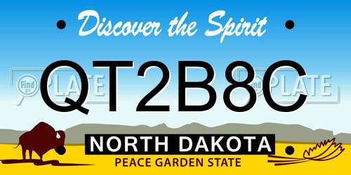 QT2B8C North Dakota License Plate