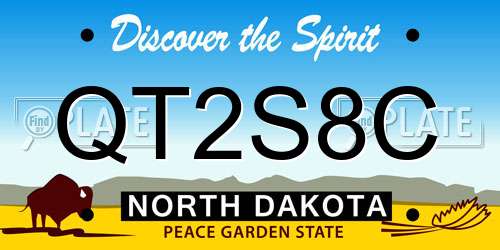 QT2S8C North Dakota License Plate