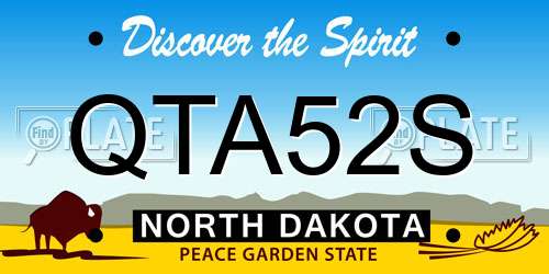 QTA52S North Dakota License Plate