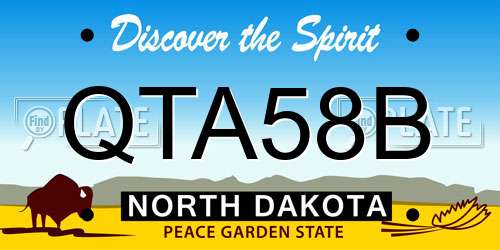 QTA58B North Dakota License Plate