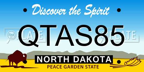 QTAS85 North Dakota License Plate