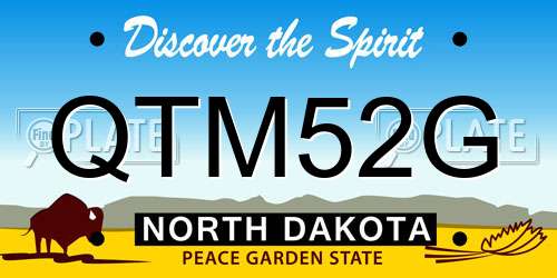 QTM52G North Dakota License Plate