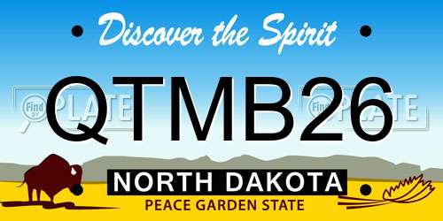QTMB26 North Dakota License Plate