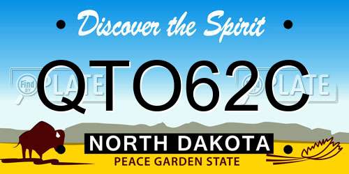 QTO62C North Dakota License Plate
