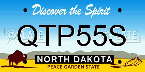 QTP55S North Dakota License Plate