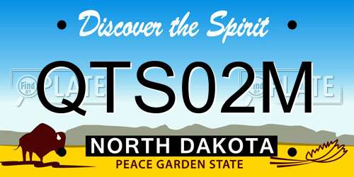 QTS02M North Dakota License Plate