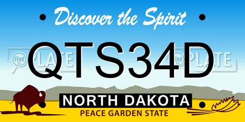 QTS34D North Dakota License Plate