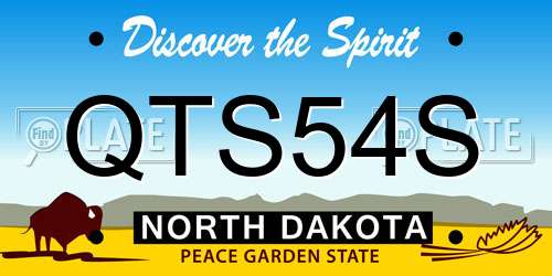 QTS54S North Dakota License Plate