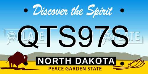 QTS97S North Dakota License Plate
