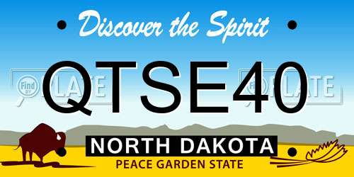 QTSE40 North Dakota License Plate