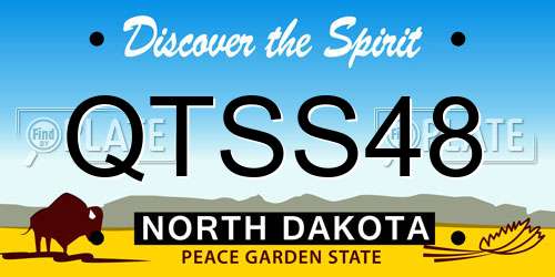 QTSS48 North Dakota License Plate