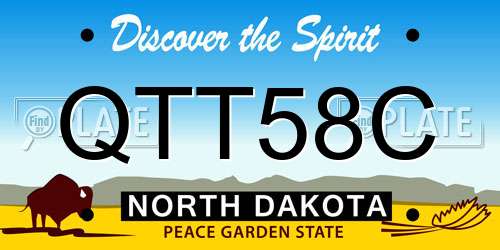 QTT58C North Dakota License Plate