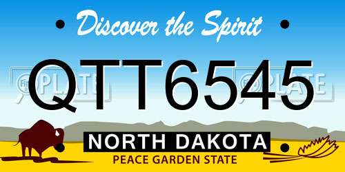 QTT6545 North Dakota License Plate