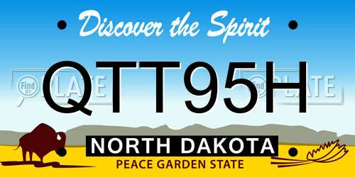 QTT95H North Dakota License Plate