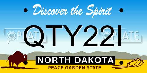 QTY22I North Dakota License Plate