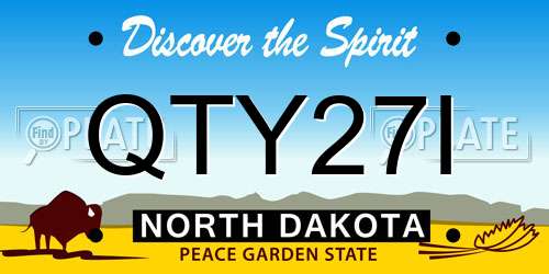 QTY27I North Dakota License Plate